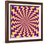 Abstract Yellow Background (Spin Illusion)-Andrey Korshenkov-Framed Art Print