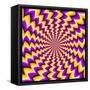 Abstract Yellow Background (Spin Illusion)-Andrey Korshenkov-Framed Stretched Canvas