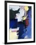 Abstract, Yellow, Blue-Patricia Brown-Framed Giclee Print