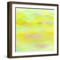 Abstract Yellow Geometrical Background-epic44-Framed Art Print