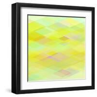 Abstract Yellow Geometrical Background-epic44-Framed Art Print