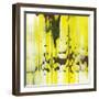 Abstract Yellow Painting Texture-oriontrail2-Framed Art Print