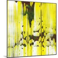 Abstract Yellow Painting Texture-oriontrail2-Mounted Art Print