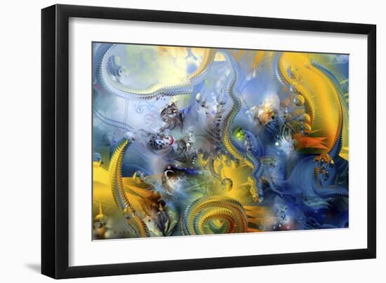 Abstract Yellow-RUNA-Framed Giclee Print