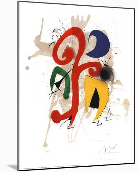 Abstract-Joan Miro-Mounted Art Print