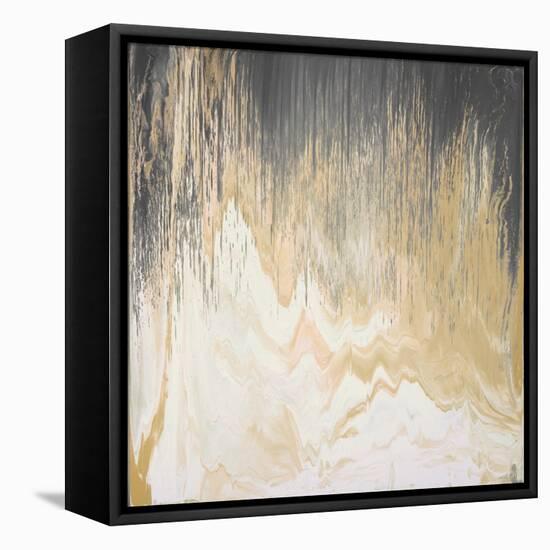 Abstracted Chevron Yellow-Blakely Bering-Framed Stretched Canvas