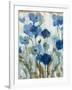 Abstracted Floral in Blue II-Silvia Vassileva-Framed Art Print