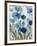 Abstracted Floral in Blue II-Silvia Vassileva-Framed Art Print