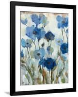 Abstracted Floral in Blue II-Silvia Vassileva-Framed Art Print