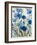 Abstracted Floral in Blue II-Silvia Vassileva-Framed Art Print