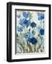 Abstracted Floral in Blue II-Silvia Vassileva-Framed Art Print