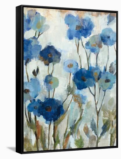 Abstracted Floral in Blue III-Silvia Vassileva-Framed Stretched Canvas