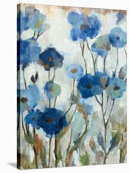 Abstracted Floral in Blue III-Silvia Vassileva-Stretched Canvas