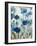 Abstracted Floral in Blue III-Silvia Vassileva-Framed Art Print