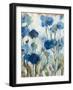 Abstracted Floral in Blue III-Silvia Vassileva-Framed Art Print