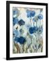 Abstracted Floral in Blue III-Silvia Vassileva-Framed Art Print