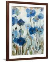 Abstracted Floral in Blue III-Silvia Vassileva-Framed Art Print