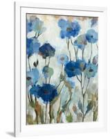 Abstracted Floral in Blue III-Silvia Vassileva-Framed Art Print