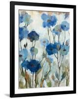 Abstracted Floral in Blue III-Silvia Vassileva-Framed Art Print