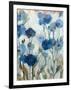 Abstracted Floral in Blue III-Silvia Vassileva-Framed Art Print