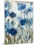 Abstracted Floral in Blue III-Silvia Vassileva-Mounted Art Print