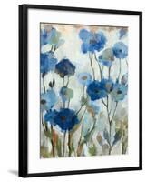 Abstracted Floral in Blue III-Silvia Vassileva-Framed Art Print