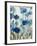 Abstracted Floral in Blue III-Silvia Vassileva-Framed Art Print