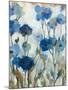 Abstracted Floral in Blue III-Silvia Vassileva-Mounted Art Print