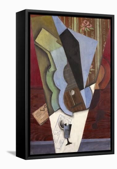 Abstraction (Guitar and Glass), July 1913-Juan Gris-Framed Stretched Canvas