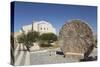 Abu Badd, a Rolling Stone Used to Fortify a Door, Moses Memorial Church in the Background-Richard Maschmeyer-Stretched Canvas