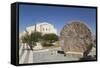 Abu Badd, a Rolling Stone Used to Fortify a Door, Moses Memorial Church in the Background-Richard Maschmeyer-Framed Stretched Canvas