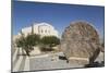 Abu Badd, a Rolling Stone Used to Fortify a Door, Moses Memorial Church in the Background-Richard Maschmeyer-Mounted Photographic Print