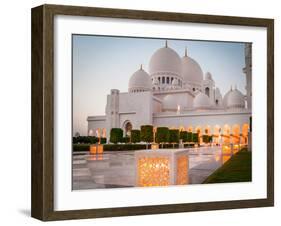 Abu Dhabi Sheikh Zayed White Mosque. UAE-Tatyana Vyc-Framed Photographic Print