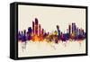 Abu Dhabi Skyline-Michael Tompsett-Framed Stretched Canvas