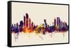 Abu Dhabi Skyline-Michael Tompsett-Framed Stretched Canvas