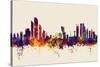 Abu Dhabi Skyline-Michael Tompsett-Stretched Canvas