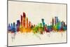 Abu Dhabi Skyline-Michael Tompsett-Mounted Art Print