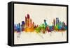 Abu Dhabi Skyline-Michael Tompsett-Framed Stretched Canvas