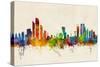 Abu Dhabi Skyline-Michael Tompsett-Stretched Canvas