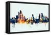 Abu Dhabi Skyline-Michael Tompsett-Framed Stretched Canvas