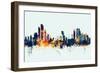 Abu Dhabi Skyline-Michael Tompsett-Framed Art Print