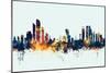 Abu Dhabi Skyline-Michael Tompsett-Mounted Art Print