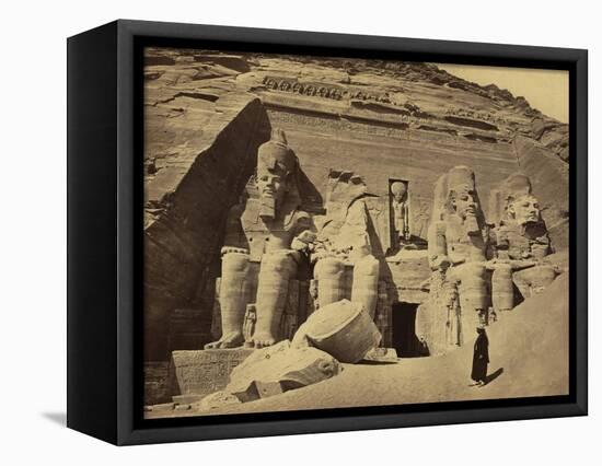 Abu Simbel Temple, 1850's-Science Source-Framed Stretched Canvas