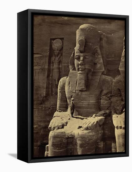 Abu Simbel Temple, 1850's-Science Source-Framed Stretched Canvas