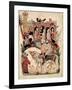 Abu Zayd and Al-Harith Questioning Villagers from "The Maqamat" by Al-Hariri-null-Framed Giclee Print