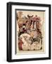 Abu Zayd and Al-Harith Questioning Villagers from "The Maqamat" by Al-Hariri-null-Framed Giclee Print