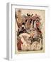 Abu Zayd and Al-Harith Questioning Villagers from "The Maqamat" by Al-Hariri-null-Framed Giclee Print