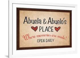 Abuela and Abuelo's Place-null-Framed Art Print