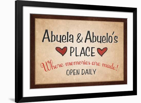 Abuela and Abuelo's Place-null-Framed Art Print