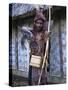 Abui Tribal Headhunter in Warrior Dress, Alor Island, Eastern Area, Indonesia, Southeast Asia-Alison Wright-Stretched Canvas